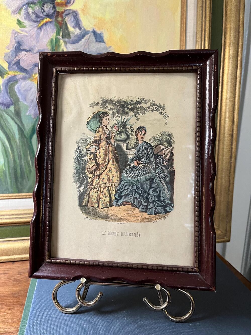 Antique Victorian framed print - La Mode Illustrée